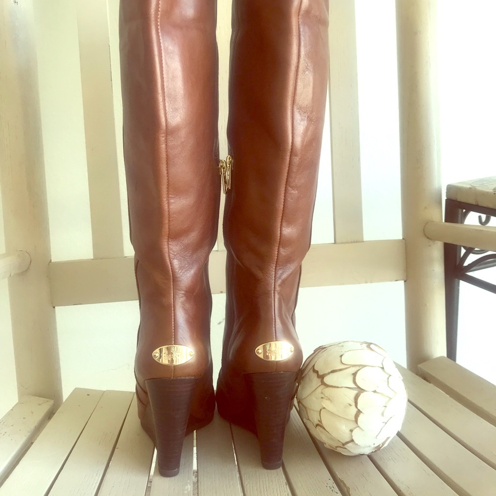 COACH KNEE HIGH WEDGE BOOTS. SUPER CUTE!!!!